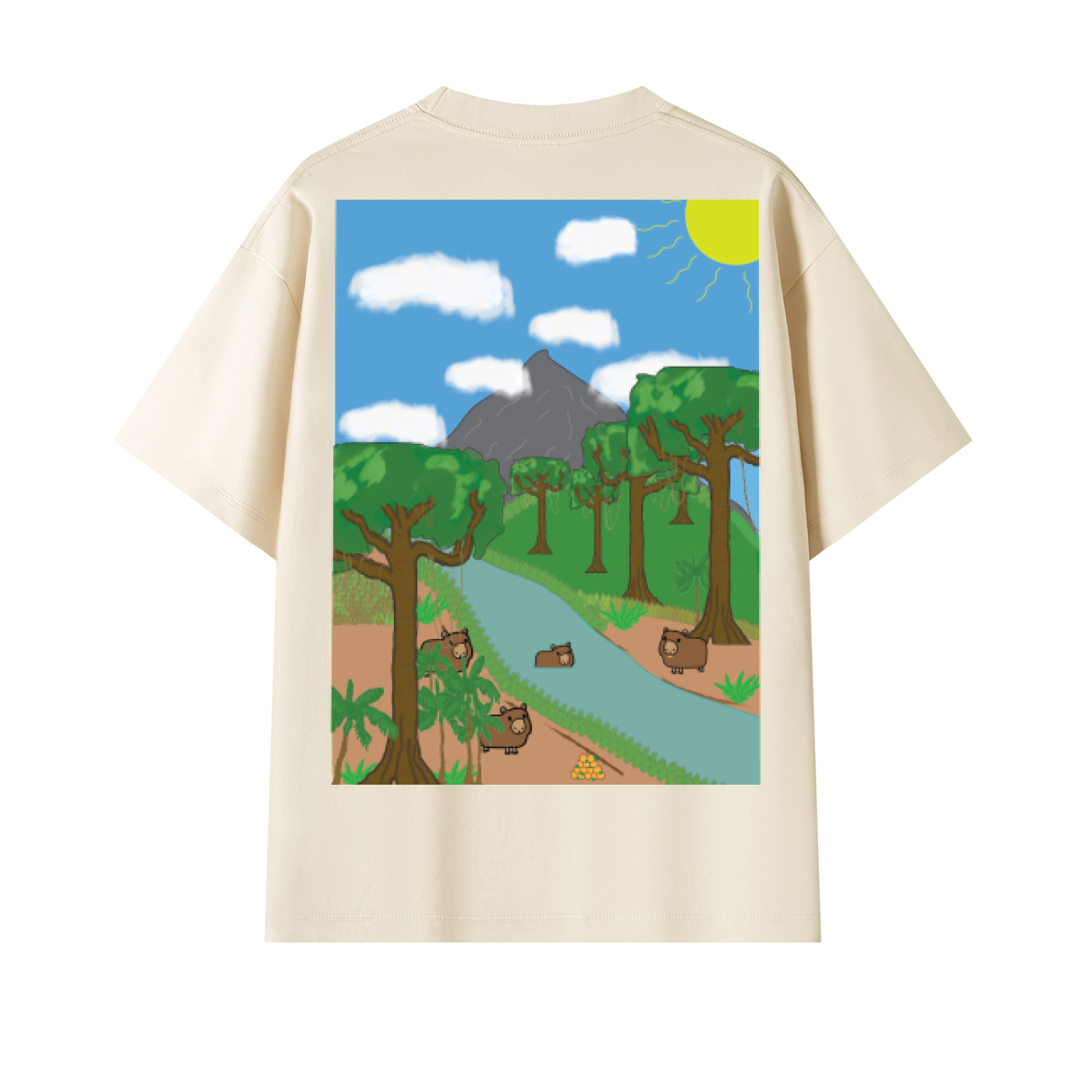 Capybara Orange Heavyweight T-Shirt